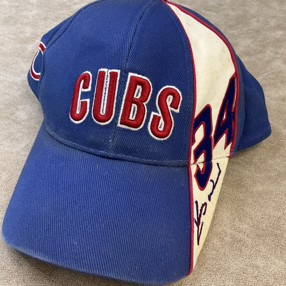 Chicago Cubs Kerry Wood 34 Baseball Cap Hat‎ Blue Adjustable Strap Vintage